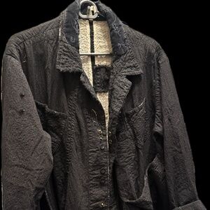 Magnolia Pearl Black Textured Utility Jacket